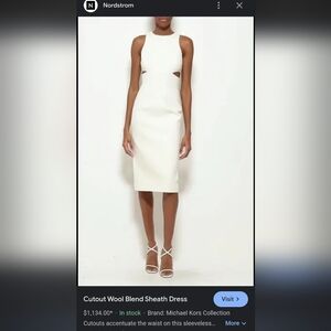 Michael Kors Collection Cutout Sheath Dress